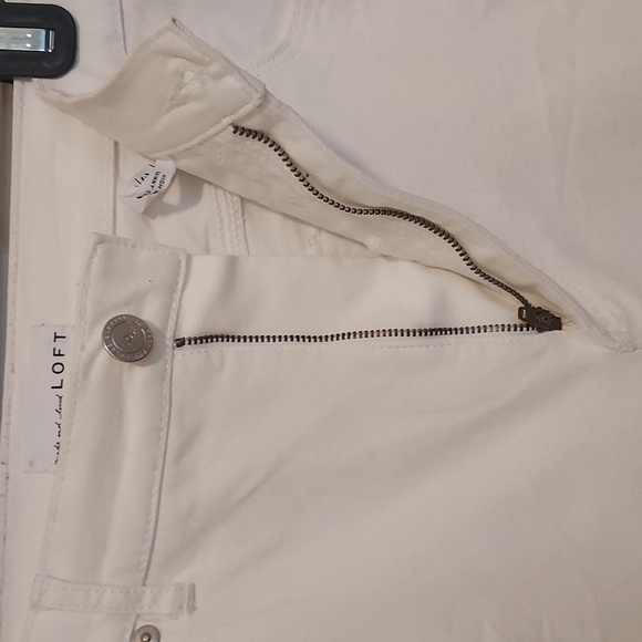 Loft White Jeans with Blue Side Stripe - Picture 8 of 14